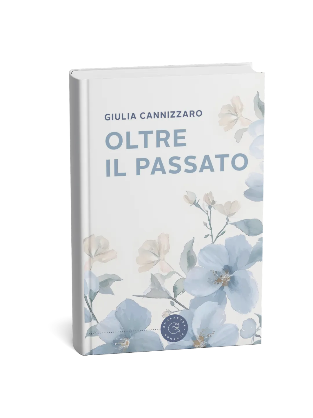 La copia cartacea di Oltre il passato, in piedi, vista di tre quarti.